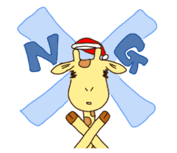 Life of cute giraffe.Christmas New Year sticker #2557774