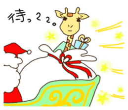 Life of cute giraffe.Christmas  New Year sticker #2557776