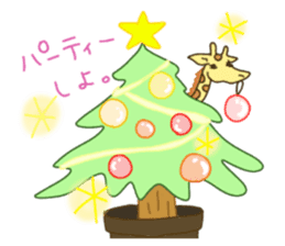 Life of cute giraffe.Christmas New Year sticker #2557777