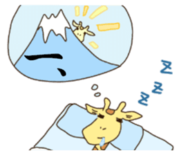 Life of cute giraffe.Christmas New Year sticker #2557790