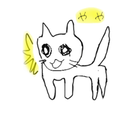 Cat wrote with the left hand sticker #2559721