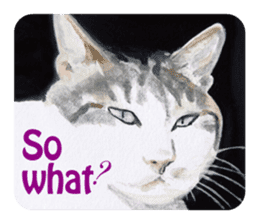 Cats, nothing special, in English sticker #2560385