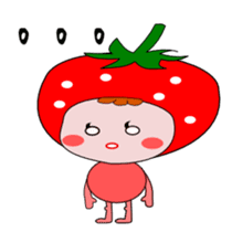 Cute message Sticker of strawberry sticker #2561008