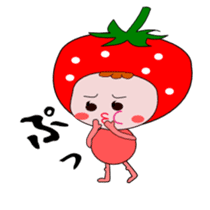 Cute message Sticker of strawberry sticker #2561013
