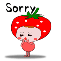 Cute message Sticker of strawberry sticker #2561018