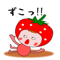 Cute message Sticker of strawberry sticker #2561030