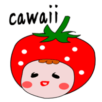 Cute message Sticker of strawberry sticker #2561038