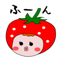 Cute message Sticker of strawberry sticker #2561039