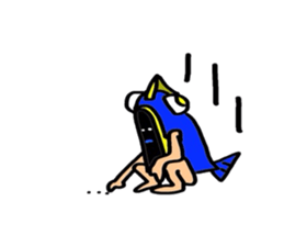 Mr.Fish man sticker #2563046