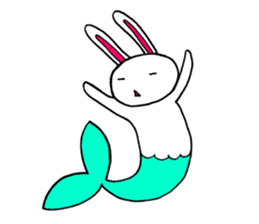 Rabbit Mermaid sticker #2563245