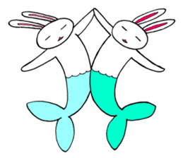 Rabbit Mermaid sticker #2563271