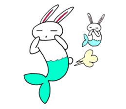 Rabbit Mermaid sticker #2563275