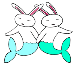 Rabbit Mermaid sticker #2563279