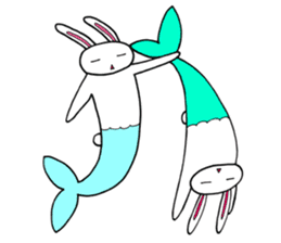 Rabbit Mermaid sticker #2563281