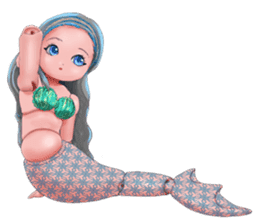 Mermaid doll Momo-chan sticker #2565285