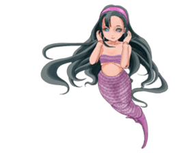 Mermaid doll Momo-chan sticker #2565290