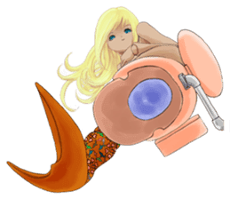 Mermaid doll Momo-chan sticker #2565298