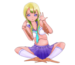 Mermaid doll Momo-chan sticker #2565309