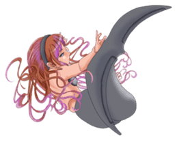 Mermaid doll Momo-chan sticker #2565315