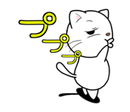 White cat with bad eyes sticker #2565528