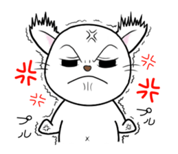 White cat with bad eyes sticker #2565531