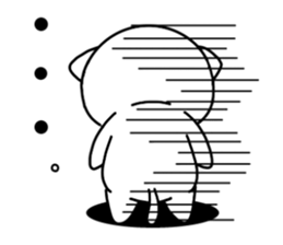 White cat with bad eyes sticker #2565533