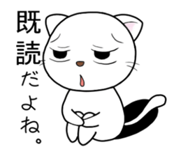 White cat with bad eyes sticker #2565545