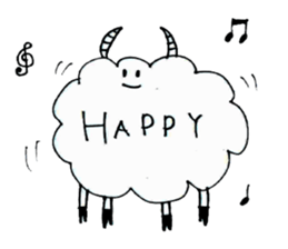Sheep of handwriting sticker #2566457