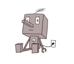A robot's every day sticker #2568793