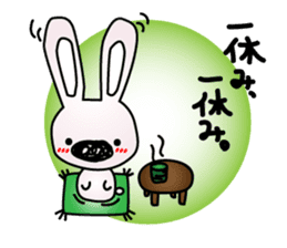 rabbit and pig sticker #2569080