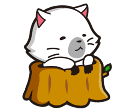 Lily of the white cat sticker #2569954