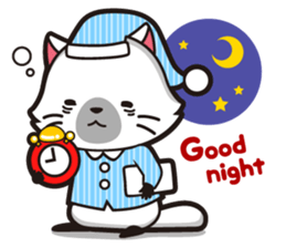 Lily of the white cat sticker #2569955