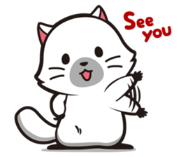 Lily of the white cat sticker #2569957