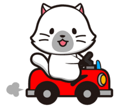 Lily of the white cat sticker #2569966