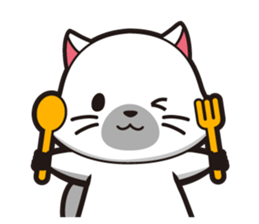 Lily of the white cat sticker #2569967