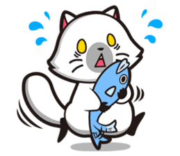 Lily of the white cat sticker #2569973