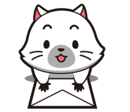 Lily of the white cat sticker #2569974