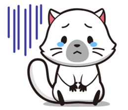 Lily of the white cat sticker #2569975