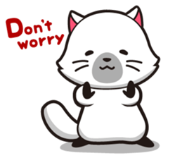 Lily of the white cat sticker #2569977