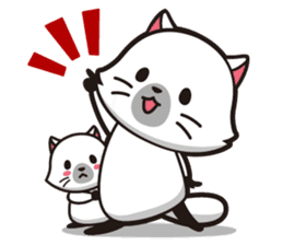 Lily of the white cat sticker #2569979