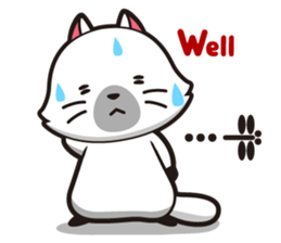 Lily of the white cat sticker #2569980