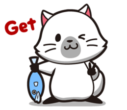 Lily of the white cat sticker #2569983