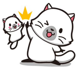 Lily of the white cat sticker #2569985