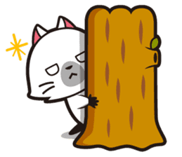 Lily of the white cat sticker #2569988