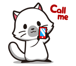 Lily of the white cat sticker #2569990