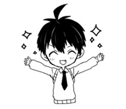 Monochrome Students sticker #2570992