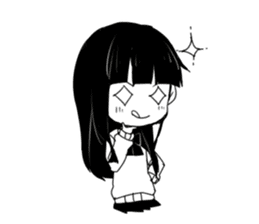 Monochrome Students sticker #2570996