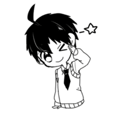 Monochrome Students sticker #2570997