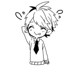 Monochrome Students sticker #2570998