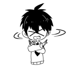 Monochrome Students sticker #2570999